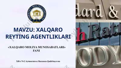 xalqaro reyting agentliklari — PPTX