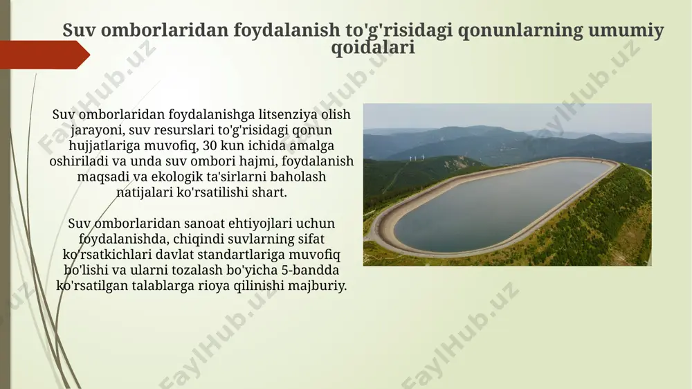 suv havzalaridan foydalanish qonunlari - Page 5