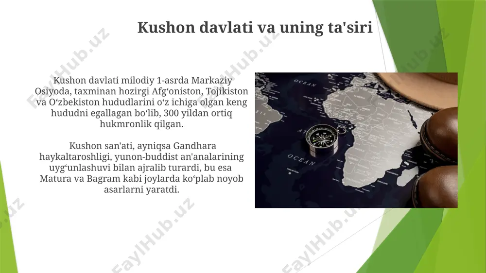 soniylar imperiyasiga boʻysungan boʻlsada, 7-asrga kelib, taxminan 50 000 kishilik qoʻshin tuzib, mustaqillik uchun kurash olib borgan. aleksandr makedonskiyning istilosi makedoniyalik aleksandrning qo'shinlari marv va baktr kabi shaharlarni egallab olgan va bu hududlarga yunon madaniyatini va ma'muriy tizimini joriy qilishga harakat qilgan, ammo bu jarayon 30 yildan kam davom etgan. aleksandr makedonskiyning istilosi 329 yilda jaxonni zabt etish maqsadida oks (amudaryo) daryosini kesib o'tgan va bakteriya hududlariga bostirib kirgan, bu mintaqadagi mahalliy davlatlarning zaiflashuviga olib kelgan. xorazm davlati shakllanishi xorazm davlatining shakllanishida miloddan avvalgi iv-iii asrlarda amudaryo deltasida joylashgan turli qabilalar va shahar-davlatlarning birlashishi muhim rol o‘ynagan, ularning markaziy osiyodagi savdo yo‘llariga nazorat qilish uchun kurashi natijasida yagona siyosiy birlik paydo bo‘lgan. xorazm davlatining mustahkamlanishi va kengayishi vii asrga kelib arab xalifaligining bosimiga qadar davom etdi, xorazm o‘zining mustaqilligini saqlab qolish uchun bir necha asr davomida kurash olib bordi. qadimgi xorazm tarixi qadimgi xorazm tarixi miloddan avvalgi 2-ming yillikda, amudaryo …