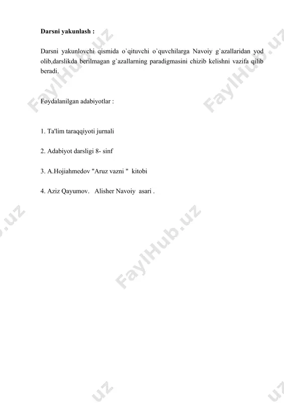 alisher navoiy g`azallari matni ustida ishlash - Page 4