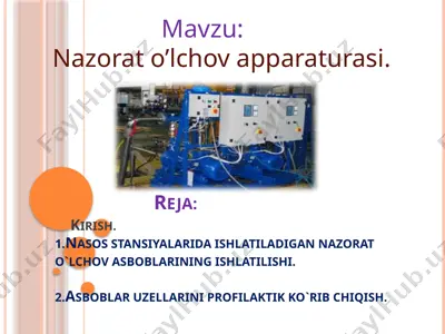 nazorat o’lchov apparaturasi 2 — PPTX