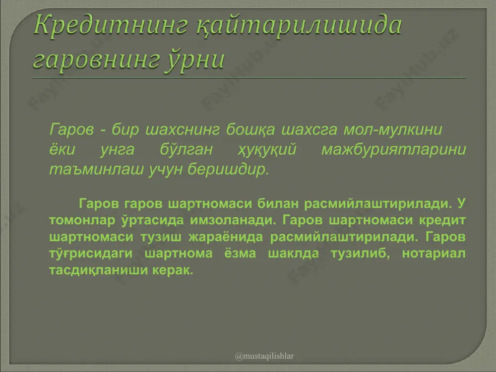kreditning ta'minlanganligi - Page 5