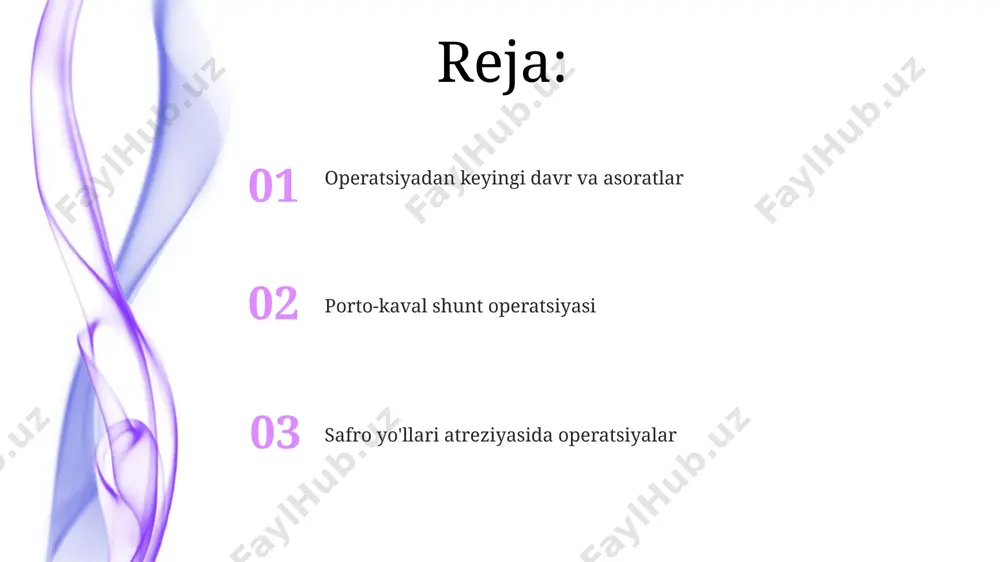 iya qilish va entero-enterostomiya yoki gepato-enterostomiya orqali safro chiqarilishini ta'minlash maqsad qilinadi. safro yo'llari atreziyasining klinik ko'rinishi safro yo'llari atreziyasi bilan tug'ilgan chaqaloqlarda 85% hollarda sariqlik tug'ilishdan keyingi birinchi oyda namoyon bo'ladi, va bu sariqlik asta-sekin kuchayib boradi. axlatning och rangi (gipo- yoki axromik) va siydikning qorayishi (giperxromiya) safro yo'llarining to'liq yoki qisman to'siq belgisidir, bu 50% dan ortiq hollarda uchraydi. hepatoportoenterostomiya (kasai operatsiyasi) kasai operatsiyasi muvaffaqiyat darajasi, atreziyaning og'irligi, bemorning yoshi va operatsiya texnikasining aniqligiga bog'liq bo'lib, jarrohlikdan keyingi davolashning 1 yillik samaradorligi taxminan 40-60% ni tashkil etadi. kasai operatsiyasi, 3 oylikdan 3 yoshgacha bo'lgan bolalarda biliar atreziyani davolashda asosiy jarrohlik usuli hisoblanadi va taxminan 50% hollarda ijobiy natijalarga olib keladi. safro yo'llari atreziyasining diagnostikasi klinik ko'rinishlar, masalan, yangi tug'ilgan chaqaloqlarda sariqlikning 2 haftadan ortiq davom etishi, achchiq najas va och rangli siydik atreziyaga shubha uyg'otishga olib keladi va qo'shimcha tekshiruvlarni talab qiladi. safro yo'llari atreziyasi tashxisida jigar biopsiyasi, …