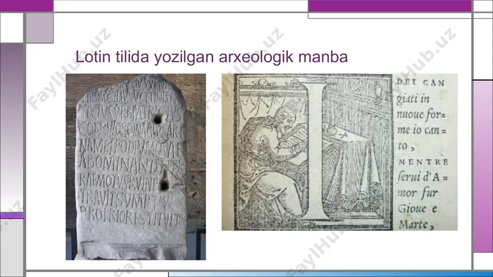 oʻzlar bilan beriladi. masalan: lotincha ren - yunoncha nephros - buyrak-nefrit (buyrak yalligʻlanishi), lotincha lien - yunoncha splen - taloq-splenit (taloq yalligʻlanishi). miloddan avvalgi iv asri oxirlarida rim imperiyasining g'arbiy va sharqiy (vizantiyaning konstantinopoldagi poytaxti bilan) qismlarga boʻlinishi yunon tilining faoliyati kengayishiga, vizantiyada va gʻarbda yunon yozuvi va tilining asta-sekin oʻz rolini yoʻqotishiga olib keldi. miloddan avvalgi 476- yil g'arbiy rim imperiyasi agʻdarilgandan soʻng ogʻzaki lotin tili asta-sekin oʻzining rasmiy rolini yoʻqota boradi. eski roman (lot. romanus) tillari oʻrtasidagi farq tobora kuchaya boshladi. roman tillarining (italyan, ispan, portugal, fransuz, keyinroq yana bir qator boshqa tillar, masalan rumin, moldavan) keyingi rivojlanish davri ix asrga to'g'ri keladi. roman tillariga asos vazifasini ogʻzaki lotin tili bajardi. shu bilan birga adabiy lotin tili kitobiy, «ilm» tili sifatida sun'iy ravishda oʻsishni gʻarbiy yevropada yana 100 yillar mobaynida oʻrta asrlar davrida - oʻrta asr lotini, yuksalish (xiv-xvi asrlar) davrida gumanitar lotin nomi bilan davom ettirdi. lotin …