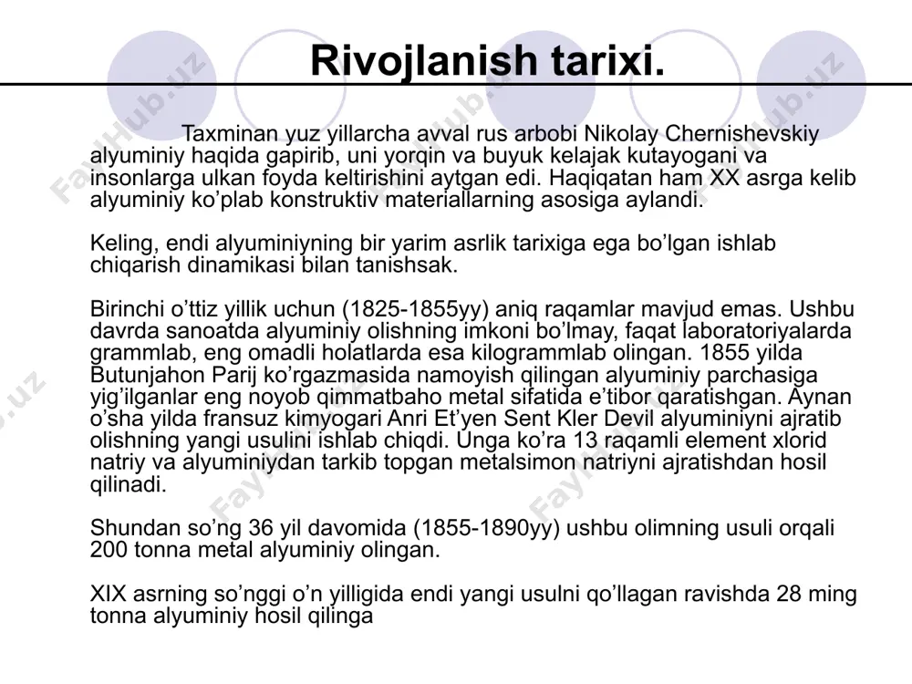 min va po’lat mahsulotlarni ularning og’irligi hamda zanglanishga qarshi chidamliligi bo’yicha olib ko’radigan bo’lsak, ayni davrda po’latga qaraganda alyuminiyni qo’llash anchayin foydaliroq ekani ma’lum bo’ladi. akfa tarixi «akfa aluminium» kompaniyasi o’z faoliyatini 2000 yilda boshlagan bo’lib, bugungi kunda alyuminiy ekstruziyasi va alyuminiy profillar ishlab chiqarish bo’yicha markaziy osiyodagi yirik korxonalardan biri hisoblanadi. kompaniyaning markaziy ofisi toshkent shahrida (o’zbekiston) joylashgan. kompaniyaning alyuminiy profil ishlab chiqaruvchi zavodlari toshkent (o’zbekiston), dubay (baa) - akfa aluminium and plastic fze hamda ооо «akfa» krasnodar (rossiya) shaharlarida joylashgan. mahsulotlar. aldoks seriyasi yarim yorug’lik o’tkazuvchi va to’siqli konstruksiyalar uchun alyuminiy profillar tizimi. ushbu tizim issiqlik izolyatsiyasi talablari kuchaytirilmagan vitrajlar, dereza va eshiklar, xonalararo to’siqlar tayyorlashni o’z ichiga oladi. alyuminiy kostruktsiyalarning xizmat qilish muddati 80 yilni tashkil qiladi. alyuminiy profillar uchun ishlab chiqarilgan zamonaviy bo’yash texnologiyalari kukunli rang qoplamalarining har xil turdagi ko’rinishini olishga yordam beradi. buning yordamida biz o’z mijozlarimizga rang va alyumin konstruksiyalar dizayni bo’yicha ulkan …