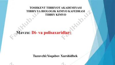polisaxaridlar — PPTX