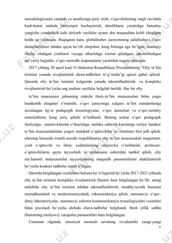 igini oshirish uchun elektron o’quv qo’llanma yaratish. kurs ishining ob’ekti: ta’lim tizimida “kompyuter grafikasi va vizuallashtirish” fanini o’qitish jarayoni. kurs ishining predmeti: ta’lim tizimida web sayt imkoniyatlaridan foydalanib o’rgatuvchi dasturlar yangilash va ulardan foydalanish. kurs ishining vazifasi: web sayt o’rgatuvchi dasturlarini yangilashning maqsad va vazifalari: · web sayt haqida adabiyotlar to’plash. · ta’lim tizimida informatika va axborot texnologiyalari fanidan materiallar to’plash va tahlil qilish. · web sayt imkoniyatlari bilan tanishish. · web sayt imkoniyatlaridan foydalanib o’rgatuvchi dasturlar yangilashni o’rganish. kurs ishi tuzilishi va hajmi. kurs ishi kirish, ikki bob, har biri 3 ta paragraf, xulosa, foydalanilgan adabiyotlar ro’yxatidan iborat. asosiy qism i bob. web texnologiyalarning asosiy tushunchalari 1.1. web-dizayn tushunchasi. jaxon oʻrgimchak uyasi. web-dizayn tushunchasi. jaxon oʻrgimchak uyasi va web texnologiyalar tushunchalari. web-texnologiyaning html, css, javascript va tushunchalari. web-sayt nima. web-sayt tuzilmasi. web-sayt elementlari. web-saytlarning turlari. giper matn tushunchasi. web-saytlar yaratuvchi dasturlar tasnifi: gipermatnlarni belgilash tillari, web dasturlash tillari, web-muharrirlar …