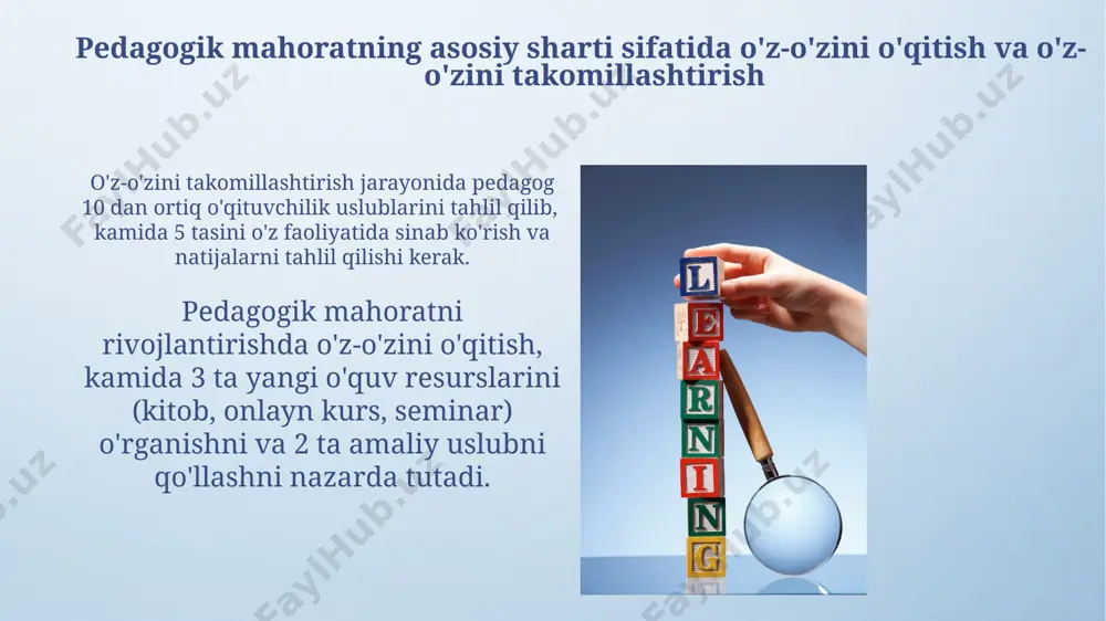 o‘z-o‘zini tarbiyalash va pedagogik mahoratni rivojlantirish - Page 4