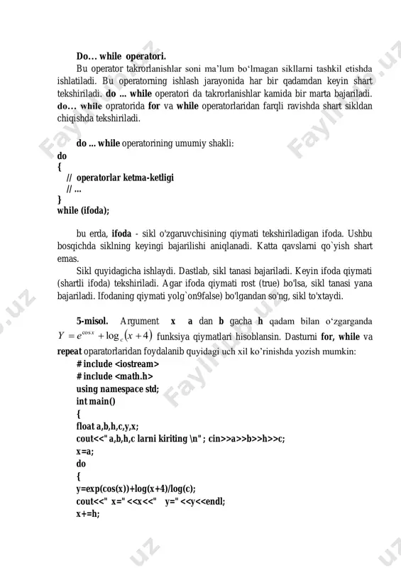 dasturlashda takrorlanuvchi algoritmlar - Page 4