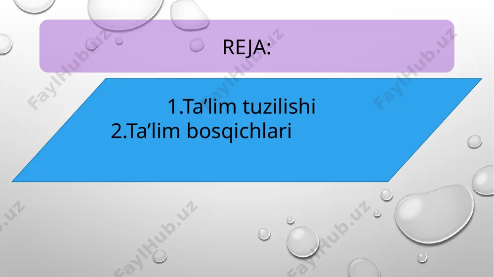 litseyda o’qigan bo’lsa, odatda u tegishli ta’lim muassasasida imtihonsiz o’qishni davom ettirishi mumkin. boshqa litsey bitiruvchilari ularda o’qish uchun ygs imtixonini topshirishlari shart. professional ta’lim 2yil davom etadi. o’qishni tugatgach’ o’qishni universitetga ko’chirish imkonini beruvchi dgs imtihonini topshirish imkoniyati mavjud. oliy ta’lim turkiyada davlat va xususiy oliy o’quv yurtlari mavjud. oliy ta’lim 3 bosqichni o’z ichiga oladi. bakalavriat 4yil (tabiy yo’nalishi 6yil) doktorantura 3yil magistratura 2yil universitetlarda, odatda turk tilida o’qitiladi, ammo ingliz, fransuz, nemis tilida ta’lim beriladigan oliygohlar ham mavjud. turkiyada 120ga yaqin universitet bor. ulardan 90dan ortig’i davlat oliygohlari hisoblanadi. talabalar uchun quyidagi stipendiyalar mavjud: -basbakanlik bursu- muvaffaqiyqtli o’qish uchun bosh vazir tomonidan ta’sis etilgan stipendiya –oyiga 150 dollar; ozelbursu –xususiy kompaniyalar tomonidan maxsus stipendiya –ba’zan u hechqanday manfaatsiz taqdim etilsa, ba’zan keyin ishlab berish sharti bilan taqdim etiladi. e’tiboringiz uchun rahmat image3.png image2.png image1.png /docprops/thumbnail.jpeg