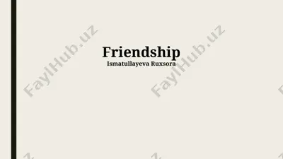 friendship — PPTX