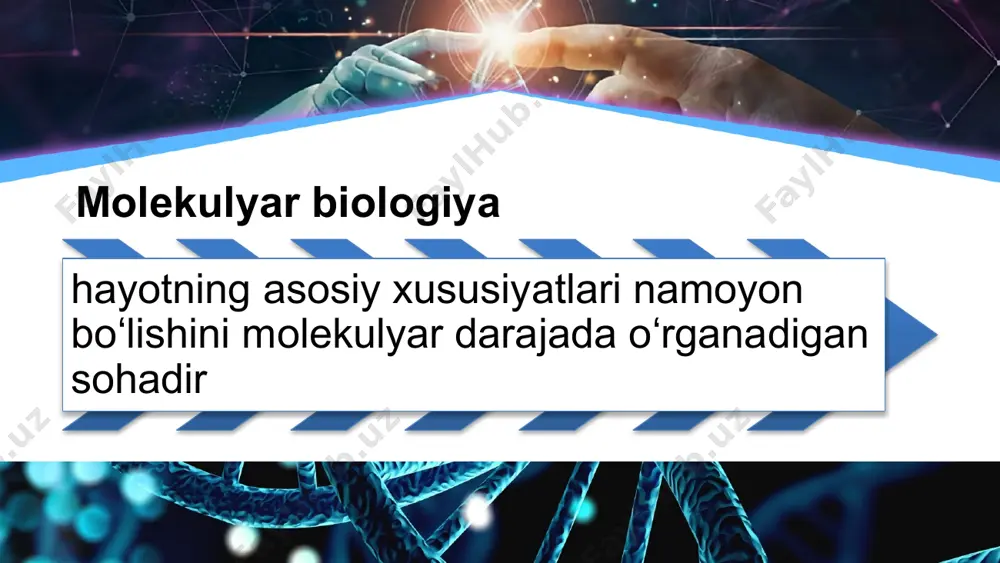 formasi bo’lib, undan ketma-ketliklarni tekislash, ko'rish va tahrirlash, ularni filogenetik daraxtlar va asosiy komponentlar tahlili uchastkalari bilan tahlil qilish hamda molekulyar tuzilmalar va izohlarni o'rganish uchun foydalaniladi. this presentation uses a free template provided by fppt.com www.free-power-point-templates.com phylip (phylogeny inference package) - filogenetik daraxtlarni yaratish uchun dasturiy ta'minot bo’lib, u grafik interfeysga ega bo'lmagan 35 ta dasturdan iboratdir. dastur dastlab 1980-yil sentyabr oyida taqdim etilgan bo’lib, uning 28 000 dan ortiq rasmiy ro'yxatdan o'tgan foydalanuvchilari bor. phylip funksionalligi uchun grafik interfeysni ta'minlaydigan bir qator dasturiy mahsulotlar mavjud. phylip tizimi rus tilida bepul tarqatiladi va bu phylip algoritmlaridan foydalangan holda daraxtlarni qurish, ularni vizualizatsiya qilish, shuningdek, ularni newick formatida saqlash imkonini beradi. this presentation uses a free template provided by fppt.com www.free-power-point-templates.com bioconductor - keng ko'lamli floss loyihasi bo'lib, u bioinformatika bo'yicha tadqiqotlar uchun ko'plab alohida paketlarni taqdim etadi. genomik ma'lumotlarni, izohli chip nomlarini, biologik ketma-ketlik izohlarini va boshqalarni, shuningdek, eksperimental …