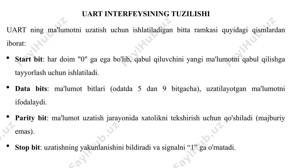 ketma-ket ma’lumot almashish interfeysi (uart) - Page 4