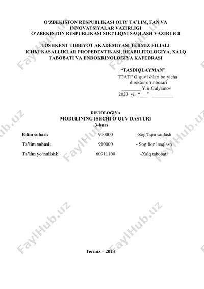 davolovchi jismoniy tarbiya va an'anaviy gimnastika usullari moduli — DOCX
