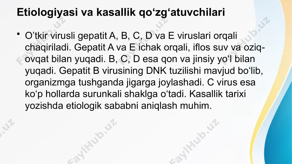 o'tkir virusli gepatitga chalingan bemorlar va ularga kasallik tarixi yozish - Page 4
