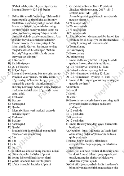 o’zbek adabiyoti- ruhiy tarbiya vositasi — DOCX