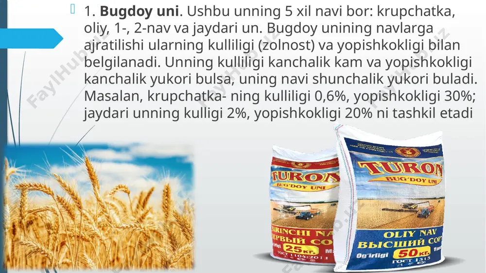 un mahsulotlari xom-ashyosi va uni boyitish usullari - Page 4