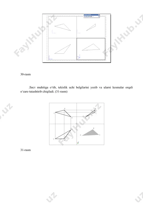 tekislikni uchta tekislikka proyeksiyalash - Page 4