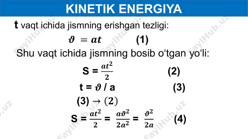 kinetik energiya "sherigini top" mavzusidagi masalalar - Page 4