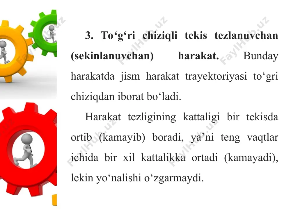 mexanik harakat turlari. harakatlarning mustaqillik prinsipi 10 - sinf - Page 5