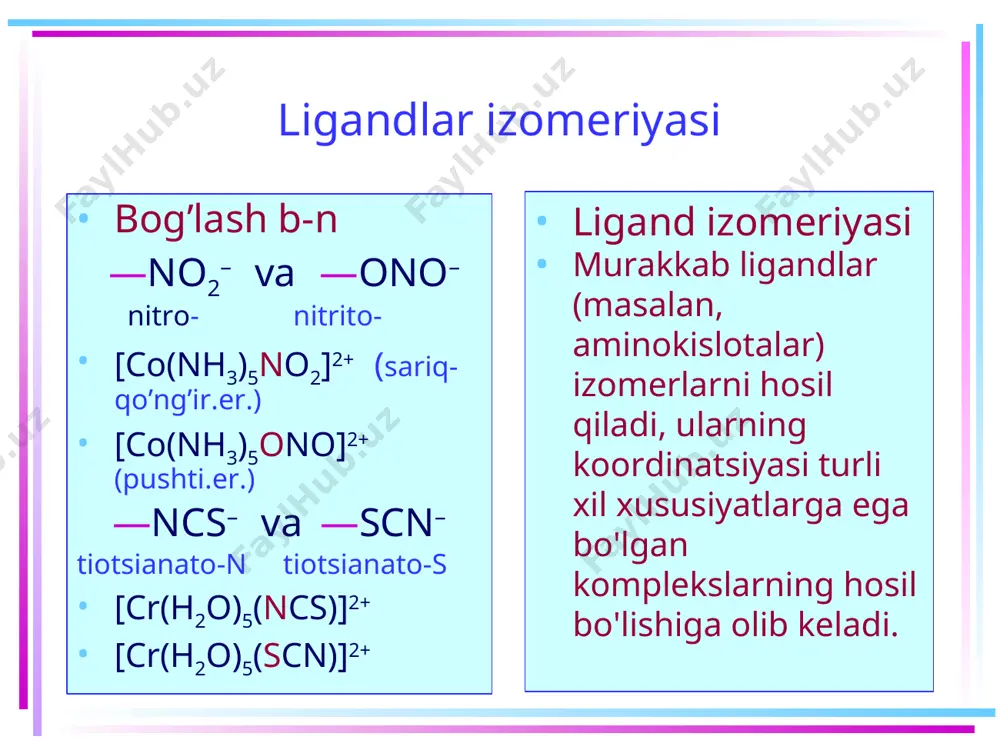 kompleks birikmalarning izomeriyasi - Page 4