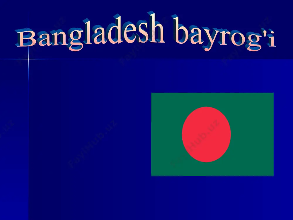 anya, aqsh ,yaponya, singapur. bangladesh tabiati bangladesh qishloq xo’jaligi xulosa: xozirgi kunda bangladesh davlati osyoning eng qudratli davlatlaridan biri. bangladesh davlati sanoati ko’plab davlalar sanoatiga asos bolib xizmat qilyapdi.