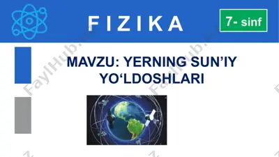 yerning sun’iy yo‘ldoshlari — PPTX