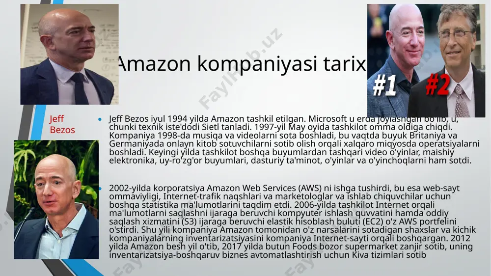 niyor p. huttenlocher, dekani va vitse provost, cornell universitetining judy mcgrath, sobiq bosh direktori, mtv tarmoqlari indra nooyi, sobiq bosh direktori, pepsico jon rubinstein, sobiq raisi va bosh direktori, xurmo, inc. tomas o. ryder, sobiq raisi va bosh direktori, readerning digest uyushmasi patty stonesifer, prezident va bosh direktor, marta jadvali wendell p. hafta, raisi, prezident, va bosh direktori, corning inc. savdo hamkorlari 2000 yilda, u. s. o'yinchoq chakana o'yinchoqlar " r " aqsh amazon bilan 10 yillik shartnoma kirdi, yiliga $50 million va savdo kesilgan qimmatbaho, ostida o'yinchoqlar "r" aqsh xizmat o'yinchoqlar va chaqaloq mahsulotlari maxsus yetkazib beruvchi bo'ladi, va zanjirning veb-sayti amazon o'yinchoqlar uchun yo'naltiruvchi edi & games kategoriya. 2004 yilda, o'yinchoqlar "r" aqsh chunki o'yinchoqlar "r" aqsh fond turli hisoblanadigan yo'qligi, amazon bila turib, uchinchi tomon sotuvchilari o'yinchoqlar " r " aqsh mutlaq berilgan edi toifalarida xizmat haqida ma'lumotlar taklif ruxsat edi, deb da'vo, amazon sudga berdi. in …