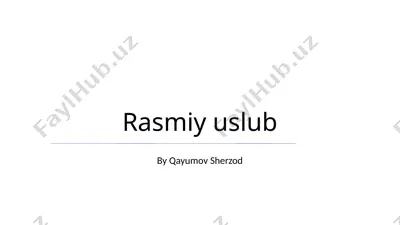 rasmiy uslub — PPTX