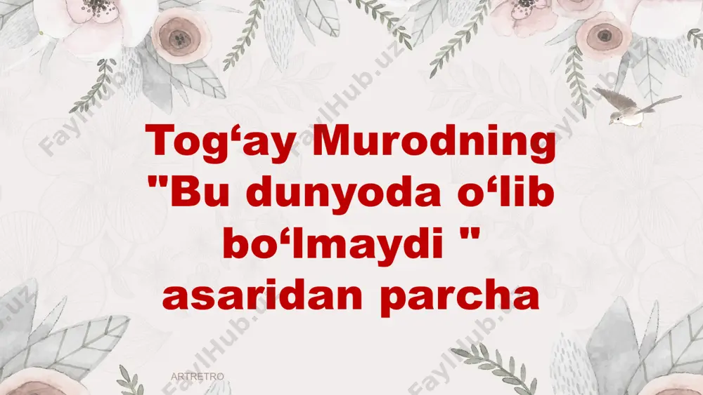 ona o‘z ust-boshini tuzatdi. etagini qoqdi. jelagini betiga tortib qo‘ydi. bolasini qo‘lidan yetakladi. botir firqa ketiga qayrilmay qadamladi. yerdan ko‘zini olmay qadamladi. xolilatib-xolilatib oyoq ildi. onaga qayrilmay gap ochdi. yerdan ko‘z olmay gap ochdi. ohista-ohista gap ochdi: — siz mirzaxo‘jaboyni kenja zaifasi... zaynab... zaynab xotinmisiz? — shunday, shunday. — qizalog‘ingizni oti nima? — obod. — obod, obod... mirzaxo‘jaboyni qizimi? — shunday, obod... o‘sha kishidan! — siz kimni zurriyotini bozorga olib chiqqaningizni bilyapsizmi? kimsan, mirzaxo‘jaboyni zurriyoti! ona miq etmadi. ona yerga tikildi. — mirzaxo‘jaboyni zurriyoti-ya! — dedi botir firqa. — chin, mirzaxo‘jaboylar sovet hukumatini tan olmay, afg‘onistonga qochib ketdi. lekin u kishi saidxo‘ja eshonni to‘ng‘ich o‘g‘illari. bir so‘z bilan aytsak, eshonzoda, eshonzoda! ana shunda, ona tilga kirdi. jelagi yoqasi bilan og‘zini ushlab tilga kirdi. shunda, ona tilga kirdi. jelagi yoqasi bilan og‘zini ushlab tilga kirdi. — bir norasidani tovoniga qolmayin deyapman-da, firqa bova, — deya yig‘ladi. — shugina norasida peshonamga sig‘mayapti! …