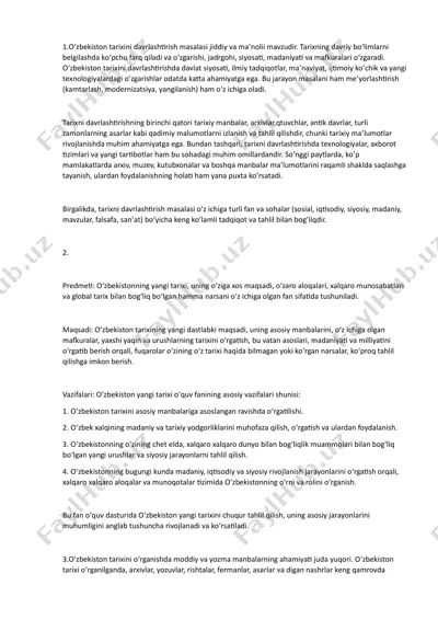 oʻzbekiston tarixini davrlashtirish masalasi — PDF