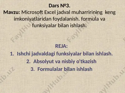 microsoft excel — PPTX