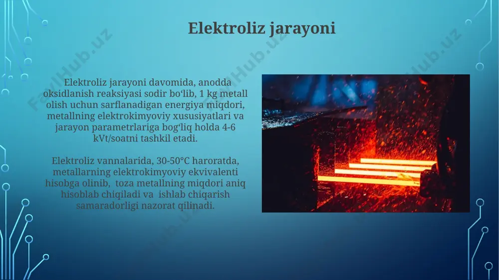 metallarning olinishi elektrometalurgiya - Page 4