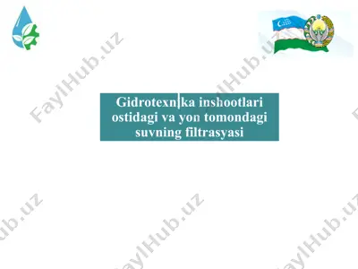 gidrotexnika inshootlari — PPTX
