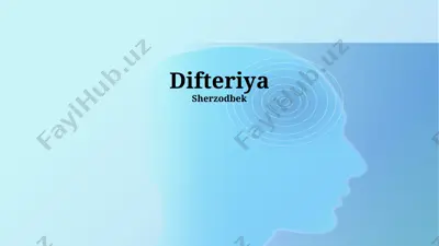 difteriya haqida taqdimot — PPTX