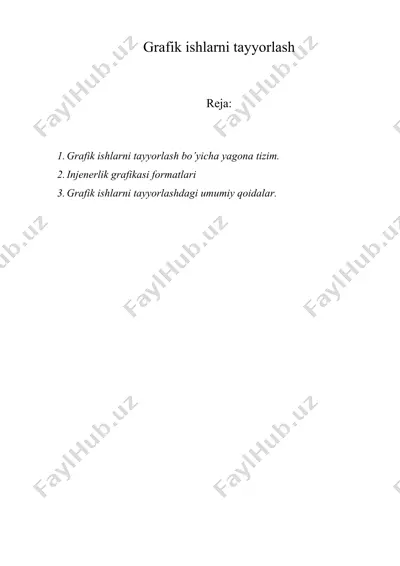 grafik ishlarni tayyorlash — DOC