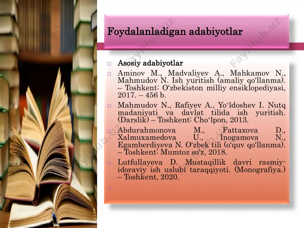 _________________________________ _____________________imzo. uyga vazifa. “taklifnomaning zaruriy qismlari” mavzusida matn tuzing. e‟tiboringiz uchun rahmat! 20