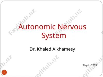autonomic nervous system — PPT