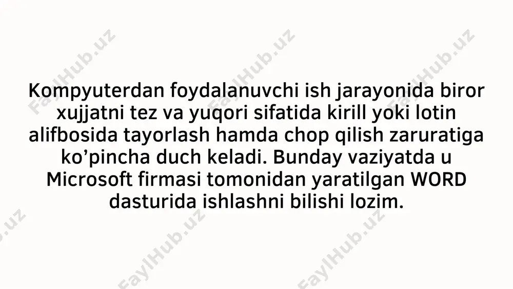 matnli ma’lumotlarni qayta ishlash dasturlarining imkoniyatlari - Page 4