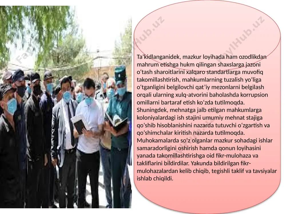 ozodlikdan mahrum etishga hukm qilingan shaxslar mehnati - Page 5