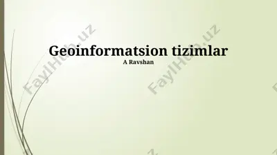 geoinformatsion tizimlar — PPTX