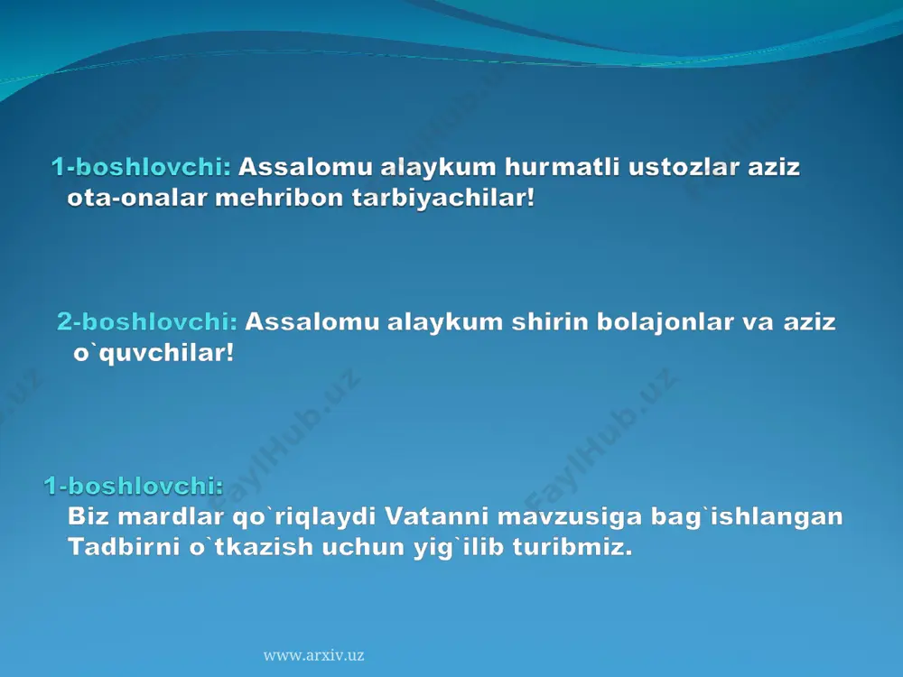 mardlar qo`riqlaydi vatanni dars ishlanma - Page 5