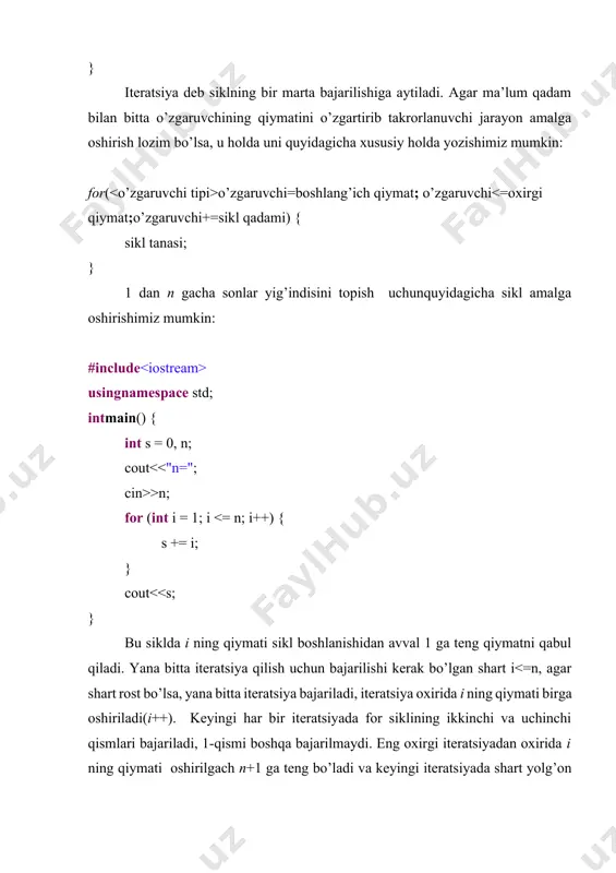 takrorlanuvchi algoritmlarni dasturlash - Page 5