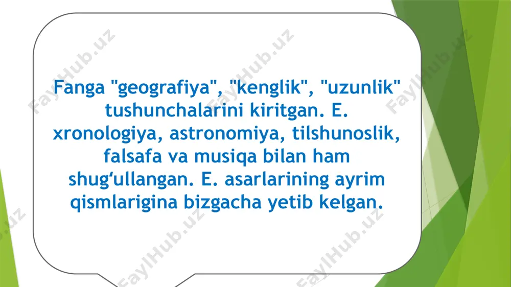 yevklid va erotosfen hayoti va ijodi - Page 5
