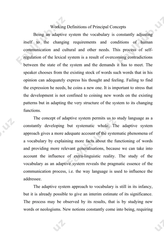 l in its infancy, but it is already possible to give an interim estimate of its significance. the process may be observed by its results, that is by studying new words or neologisms. new notions constantly come into being, requiring new words to name them. new words and expressions or neologisms are created for new things irrespective of their scale of importance. they may be all important and concern some social relationships such as a new form of state (people's republic), or the thing may be quite insignificant and shortlived, like fashions in dancing, clothing, hairdo or footwear (rollneck). in every case either the old words are appropriately changed in meaning or new words are borrowed, or more often coined out of the existing language material either according to the patterns and ways already productive in the language at a given stage of its development or creating new ones. thus, …