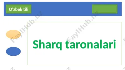 sharq taronalari — PPTX