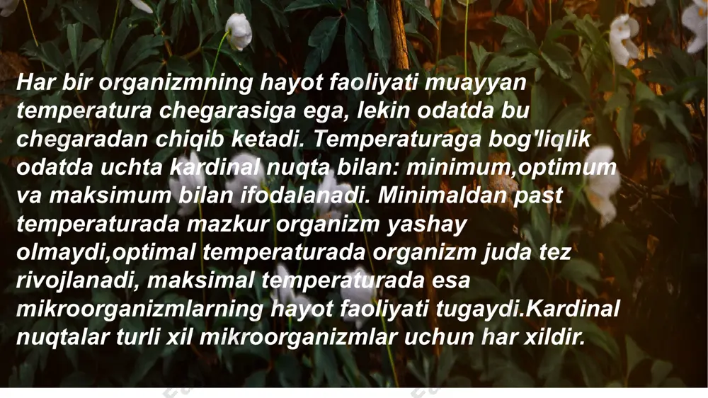mikroorganizmlar rivojlanishiga ta'sir etuvchi ekologik omillar 2 - Page 5