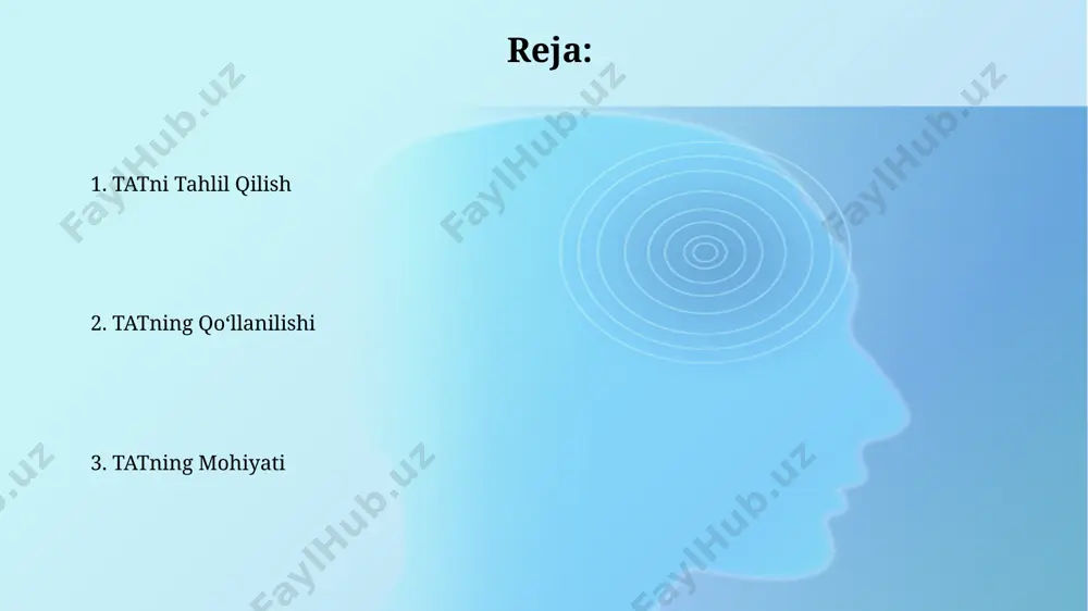 i taqdim etishda 7 balldan iborat shkala qo'llanilganda, asosiy diqqat 3-4 ball oralig'idagi natijalarga, ya'ni neytral va salbiy his-tuyg'ularga qaratiladi, chunki ular chuqurroq psixologik tahlilni talab qiladi. javoblarni tahlil qilish usullari javoblarni mazmunli tahlil qilishda, 7 bosqichli tahlil tizimi qo'llaniladi, bu esa shaxsning his-tuyg'ulari, munosabatlari va muammolarini aniqlash imkonini beradi va natijalarni statistik jihatdan tahlil qilish uchun 10 ga yaqin indikatorlar qo'llaniladi. belgilangan shkalalar, jumladan, 5 balldan iborat baholash shkalasi yordamida, masalan, germaniyada ishlab chiqilgan ko'rsatkichlar yordamida javoblarning chuqur tahlili amalga oshiriladi. stimul rasmlari va ularning xususiyatlari 1- va 2-rasmlar kabi ba'zi rasmlar oddiyroq bo'lib, shaxsning asosiy ehtiyojlari va motivatsiyalarini aniqlashda yordam beradi, bu esa 1930-yillardagi amerika jamiyatining ta'siriga bog'liq bo'lishi mumkin. ba'zi rasmlarda, masalan, 13-rasmda, biror voqea sodir bo'layotgan joy tasvirlangan bo'lib, bu shaxsning o'z tajribalari va muhitga bo'lgan munosabatini tahlil qilish imkonini beradi. masalan, shahar manzarasi yoki qishloq manzarasi. tat va madaniy farqlar tat ning universalligi haqidagi bahslar …