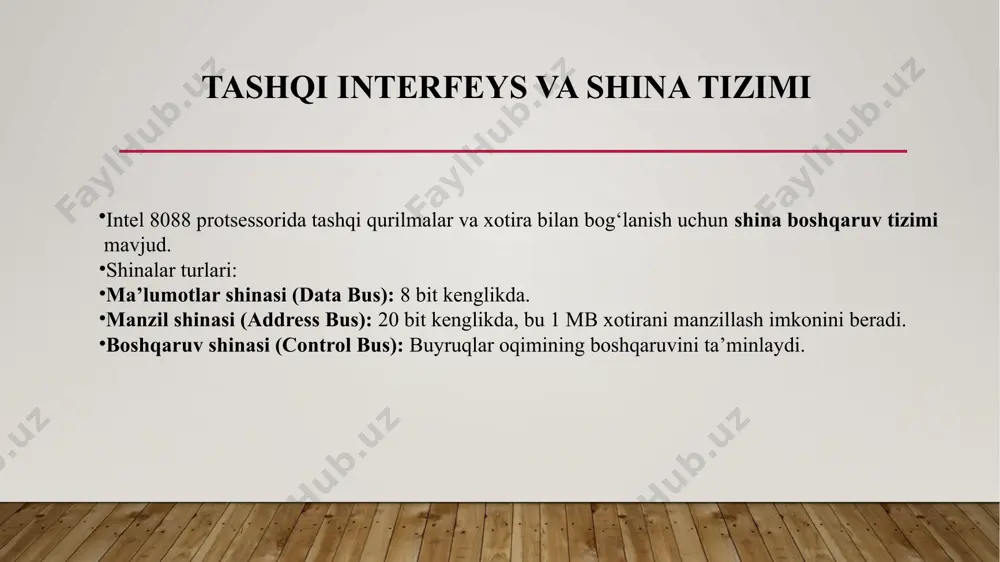 intel 8088 protsessorining arxitekturasi va uning xususiyatlari - Page 4