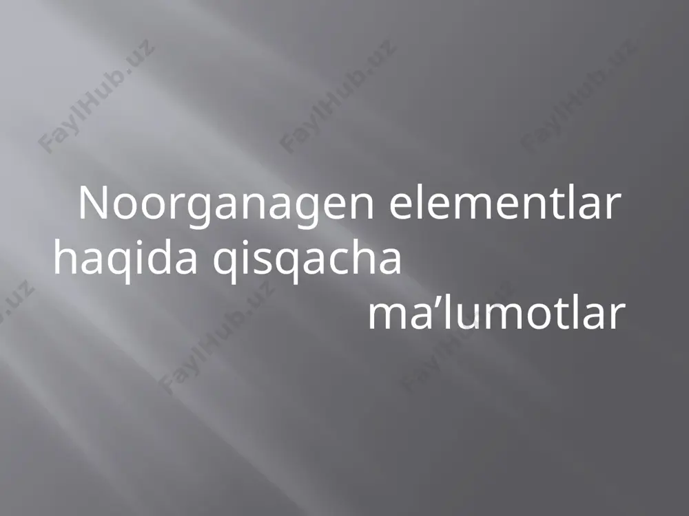 ri bariy kimyoviy xossasi tabiatda sulfatlar, karbonatlar, slikatlar, ko’rinishida uchraydi.muhim minerallari: barit baso4 viterit baco3 va h.k. bariy qayishqoq metall 7 ta barqaror izotopdan iborat. bariy havoda kislorod bilan reaksiyaga kirishib oksid qatlamni hosil qiladi, shuning uchun germetik idishlarda saqlanadi. ba + 2h2o = ba(oh)2 +h2 +kj bariy tuzlari kaliy xramot bilan birikib, sariq cho’kma hosil qiladi bacl2 +k2cro4 = bacro4 +2kcl bacro4 nitrat, xlorid va sirka kislotada eriydi bacro4 + 2hcl = bacl2 + h2cro4 sulfat kislota oq cho’kma hosil qiladi: bacro4 + h2so4 = baso4 + h2cro4 oddiy sharoitda uglerod iv- oksid bilan ta’sirlashadi 5ba + 2co2 = bac2 + 4bao stronsiy kimyoviy xossalari stronsiy kislorod bilan shiddatli reaksiyaga kirishgani sababli parafin moyi petroley efiri kerosin ostida saqlanadi. havoda stronsiy oksid parda (sro qisman sro2) bilan qoplanadi va oson nitrid sr3n2 holida ham bo’ladi. stronsiy qizdirilganda kislorod galogenlar oltingugurt azot bilan reaksiyaga kirishadi: sr + o2 = sro …